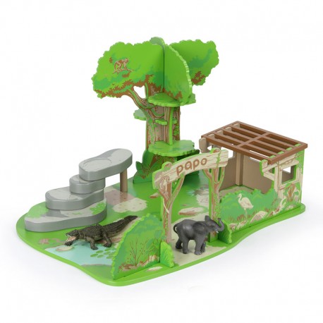 THE ANIMAL RESERVE GIFT SET - 2 FIG. INCL. (WOODEN)