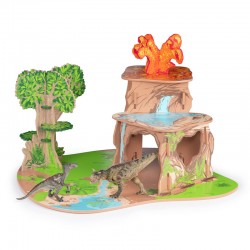 THE LAND OF DINOSAURS GIFT SET - 2FIG. INCL. (WOODEN)